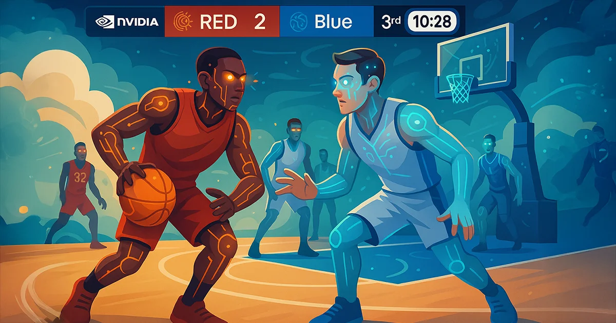 Basketballspiel wird von Nvidia analysiert